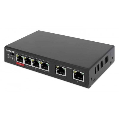SWITCH 6 INTELLINET ETHERNET 4 PORTAS POE 1 x High-POWER  Marca: INTELLINET Part-Number: 561686